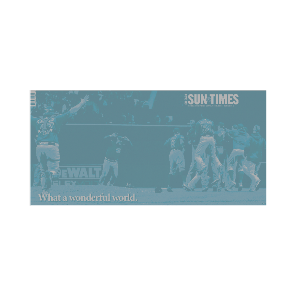 Chicago Sun-Times 2016 World Series Cover Press Plate