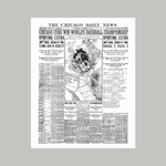 Chicago Sun-Times 1908 World Series Cover Poster