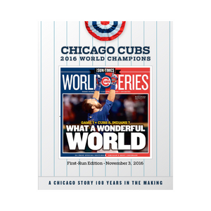 Chicago Sun-Times 2016 World Series First Run Cover Poster